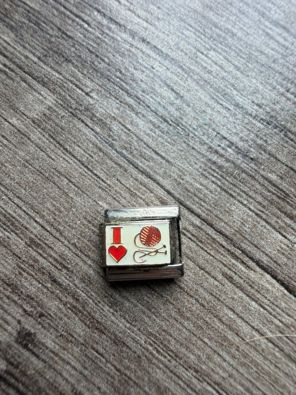 I Love‎ Knitting Charm Italian Style Stainless Steel